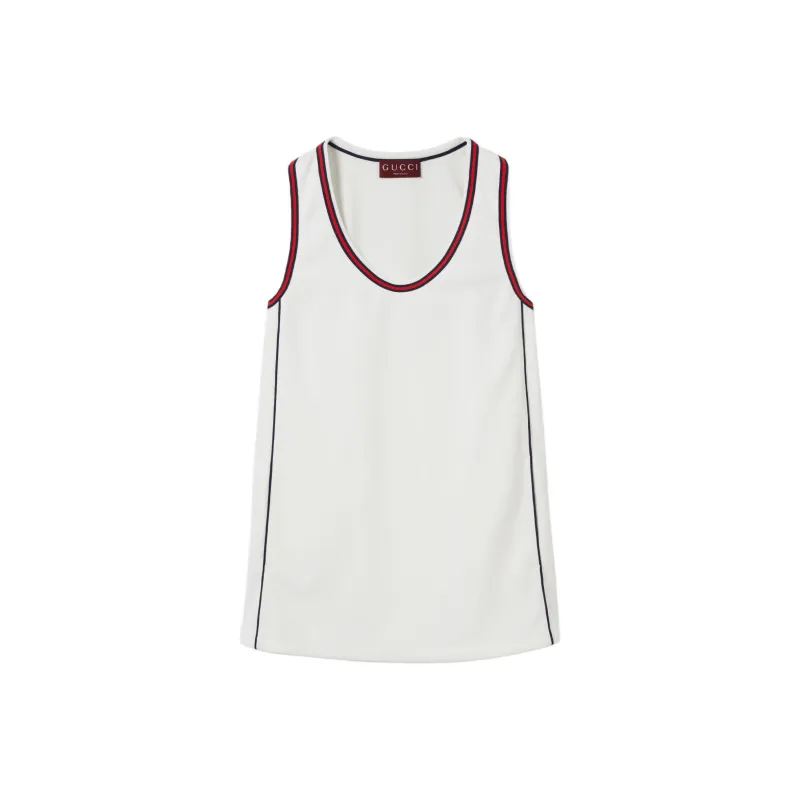 GUCCI Lido Tank Tops Women's White-0