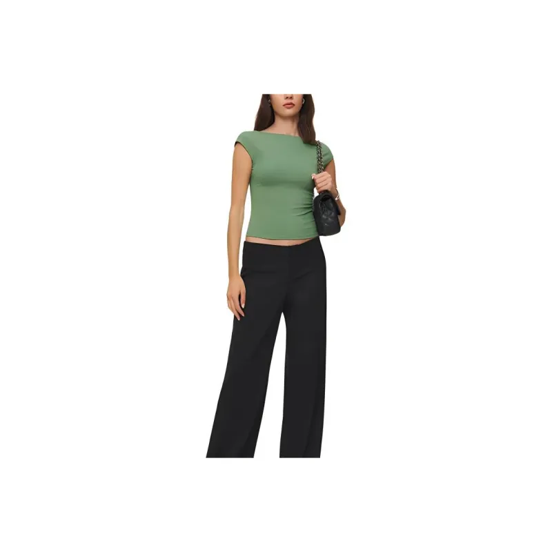 REFORMATION Tank Tops Women's Dark Green-1