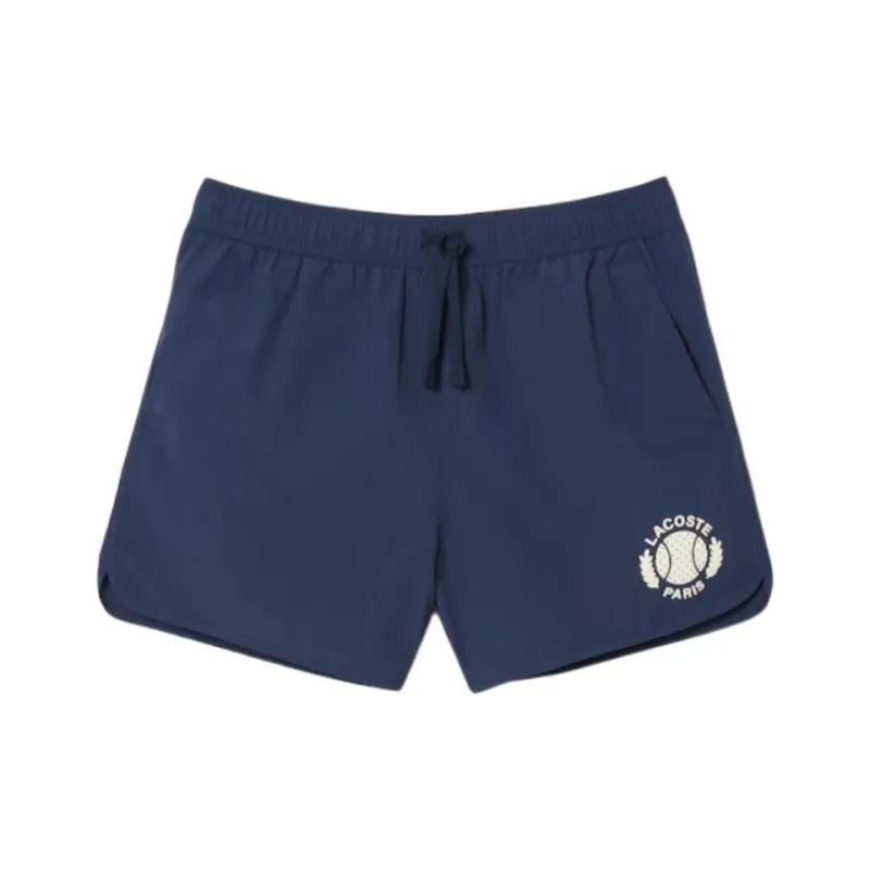 LACOSTE Logo appliqué Swim Shorts-6