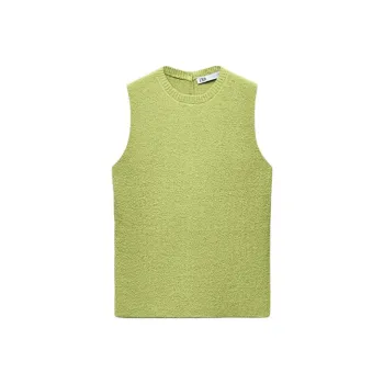 ZARA Tank Tops Women's Green