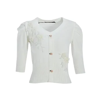 Marie Elie Crop Tops Women's White