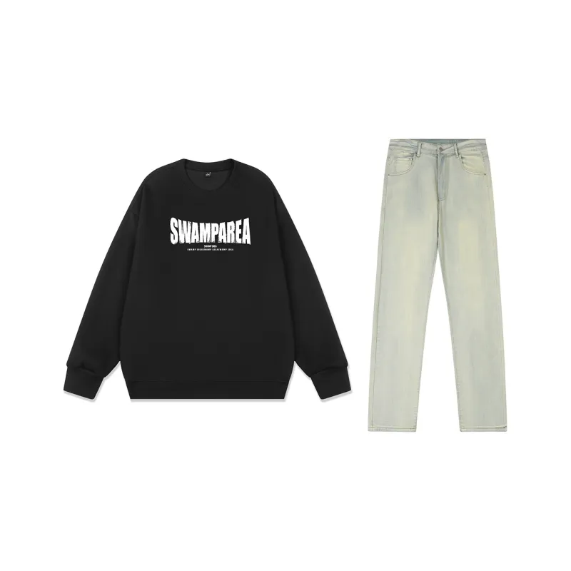 SWAMP AREA Sweatshirt Sets Unisex-3