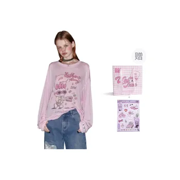 UNIFREE x AISILEXIAOTU T Shirt Women's Pink