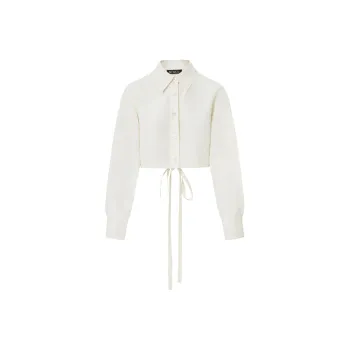 MO&CO Crop Tops Women's Beige Apricot