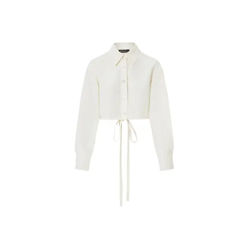 MO&CO Crop Tops Women's Beige Apricot