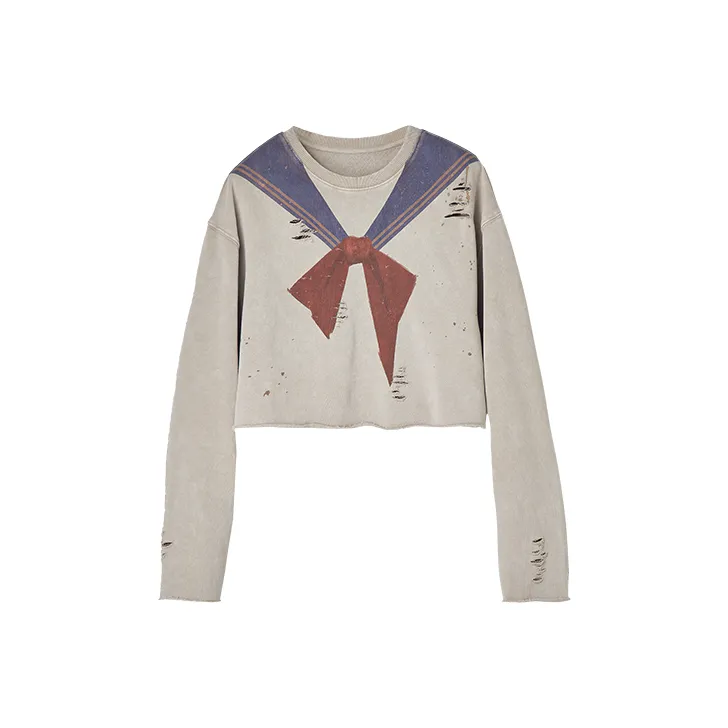 UOOYAA Long Sleeved T Shirt Women's Ecru-0