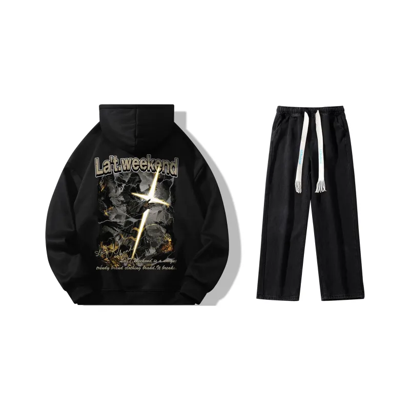 LA'T.WEEKEND Sweatshirt Set Unisex-0