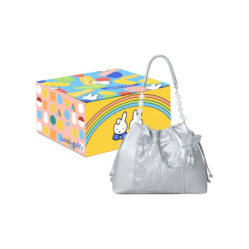 Miffy Synthetic Leather Shoulder Bag Women's White/Gray-8