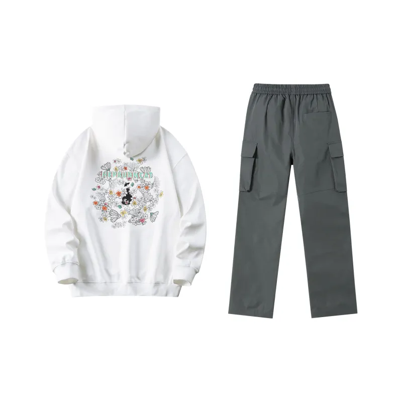 Hepburn Cat Sweatshirt Sets Unisex-0