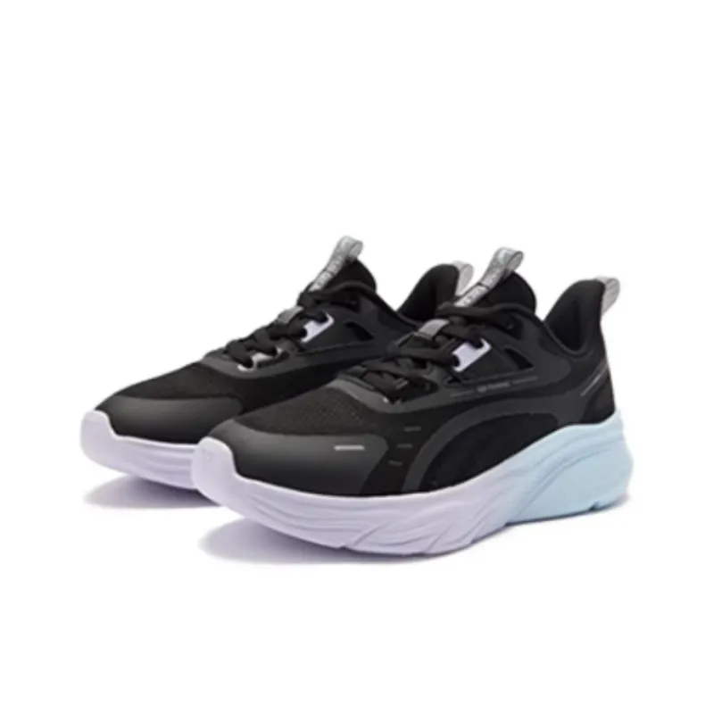 QIAODAN Slip Resistant Low Top Running Shoes Women's Black Purple-2
