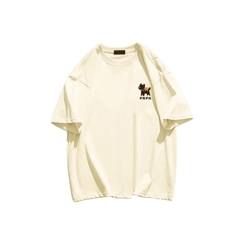 Cotton Shopping Short Sleeved T Shirts Unisex-9