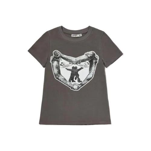 Open Yy T Shirt Women's Charcoal Gray