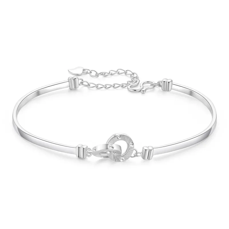 Lao Feng Xiang S990 Sterling Silver Bracelets Women's-0