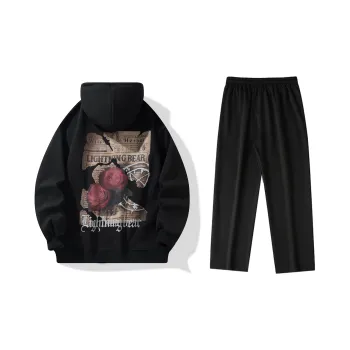 LIGHTNING BEAR Sweatshirt Sets Unisex