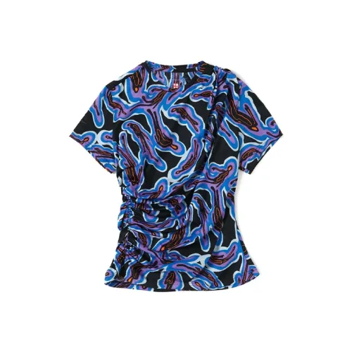 LiNing Sports Basketball Collection T Shirts Women's Blue