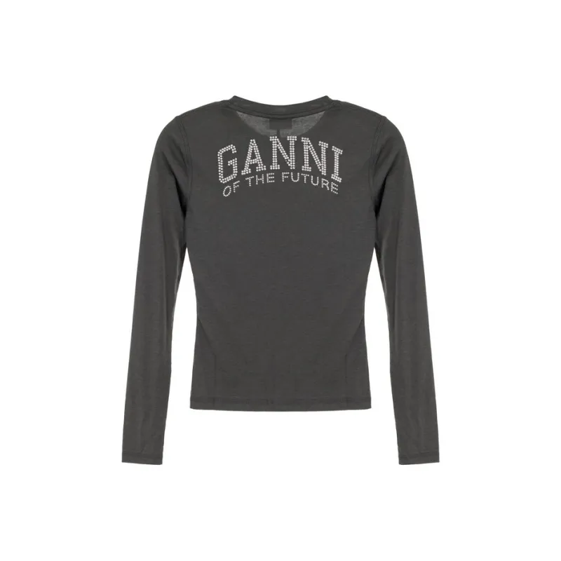 GANNI Regular T Shirt Women's Gray-0