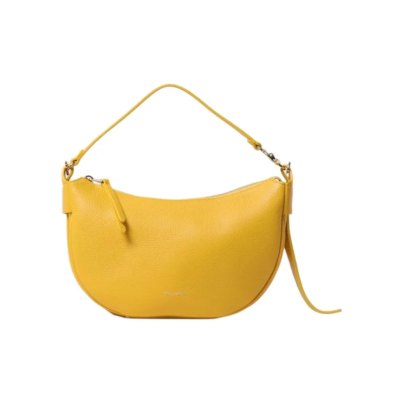COCCINELLE Matte Cow Leather Shoulder Bag, Crossbody Bag, Handbag Women's Yellow-0