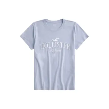 Hollister T Shirt Women's Gray Blue