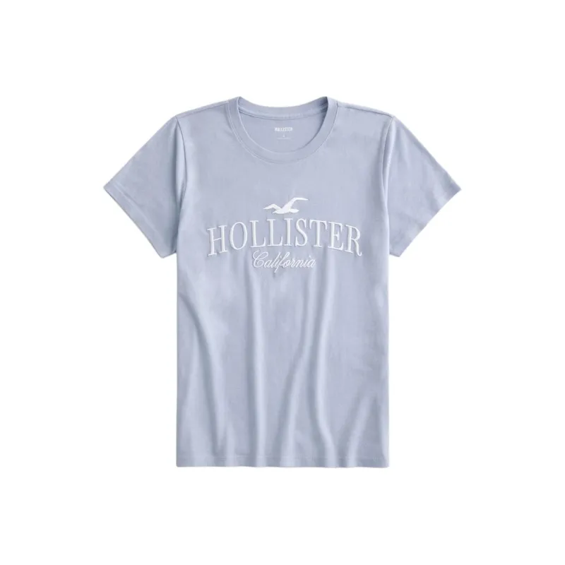 Hollister T Shirt Women's Gray Blue-0