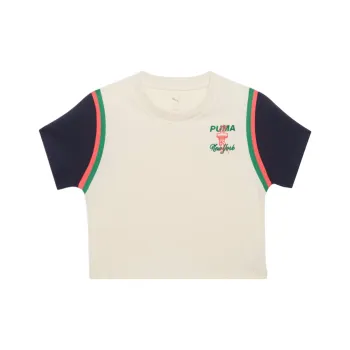 PUMA Camiseta Ajustada Y Corta Para Mujer Bright Lights Wardrobe Essentials Nyc Flagship