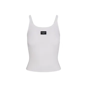Skims X Dolce&Gabbana Cotton Rib Scoop Tank Snow