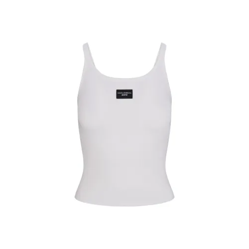 Skims X Dolce&Gabbana Cotton Rib Scoop Tank Snow