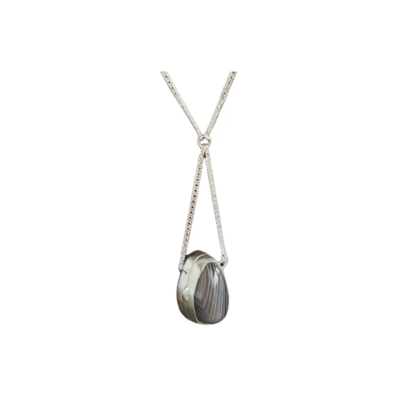 FOUNDRY BOUNDARY 925 Sterling Silver White Gold Plated Necklaces Unisex Multicolor-2