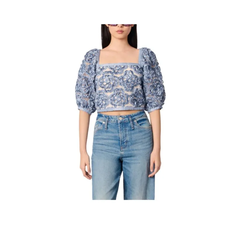Maje Floral Organza Top-0