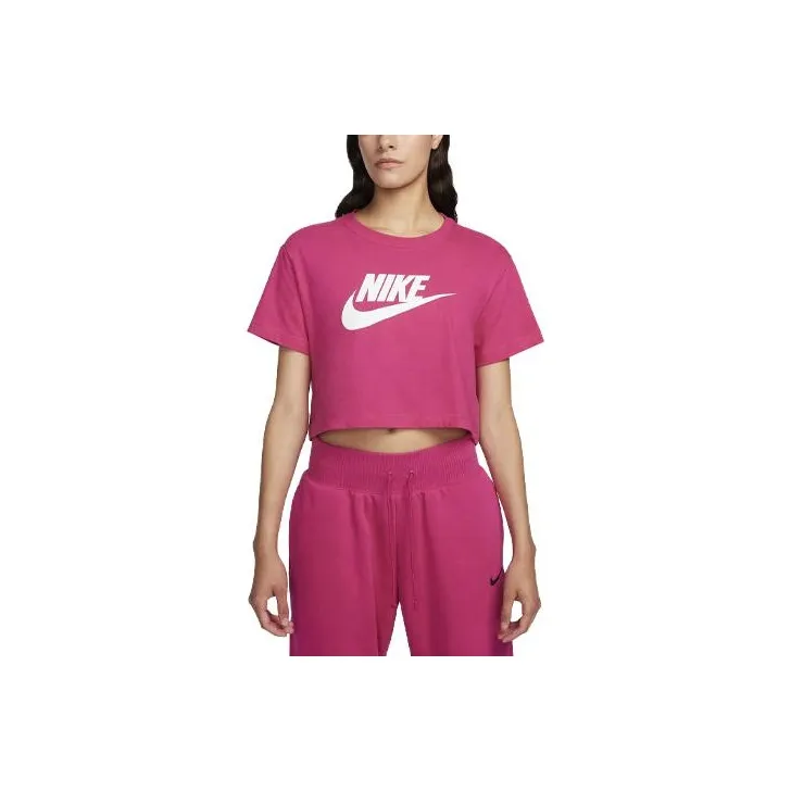 Nike Sportswear Essentials Series Drop Shoulder Sleeve T-Shirt Women's Dark Pink-0