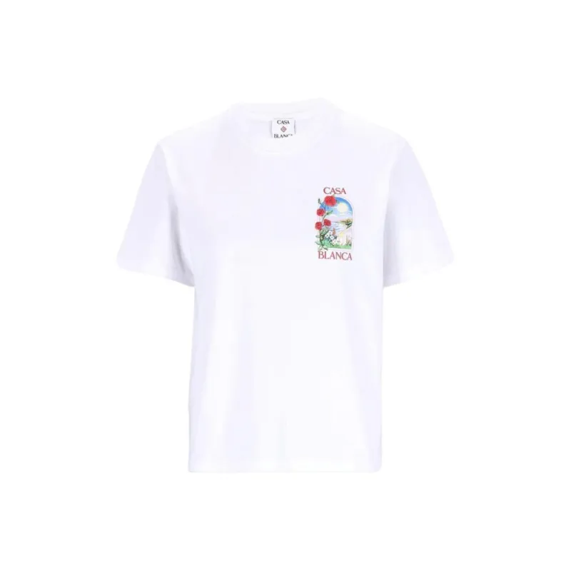 CASABLANCA La Days Printed T Shirt 'White'-0