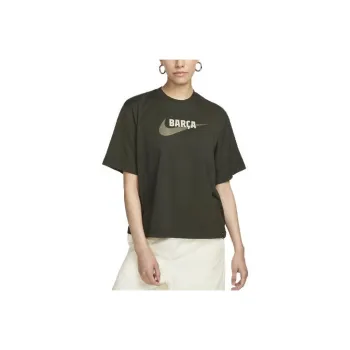 Nike Drop Shoulder Sleeve T-Shirt Women's Olive Green
