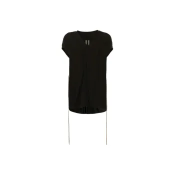 RICK OWENS Longline Drawstring Waist T shirt