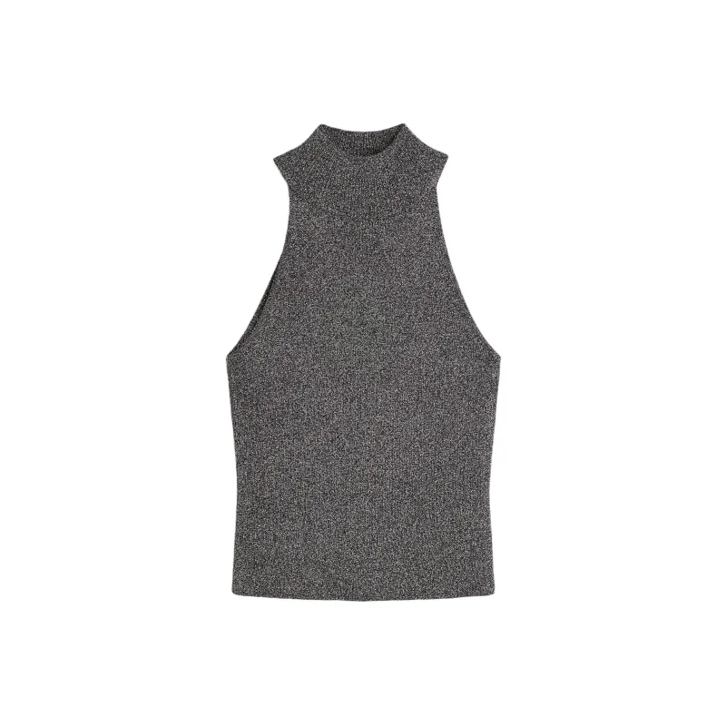 H&M Tank Top Women's Black/Silver-0