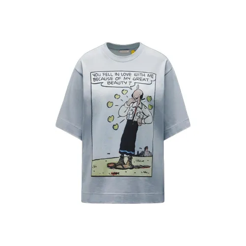 MONCLER GENIUS SS22 Drop Shoulder Sleeve T Shirt Women's Blue