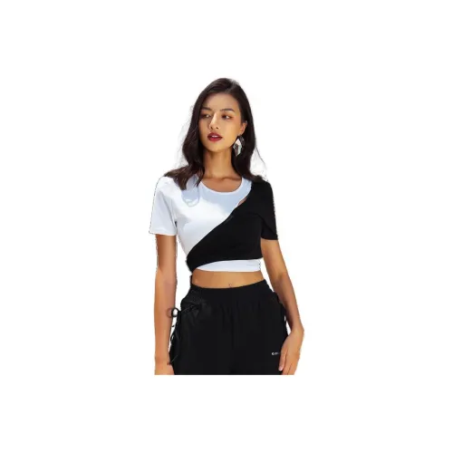 GIDI BOHO T-Shirts Women's Black White