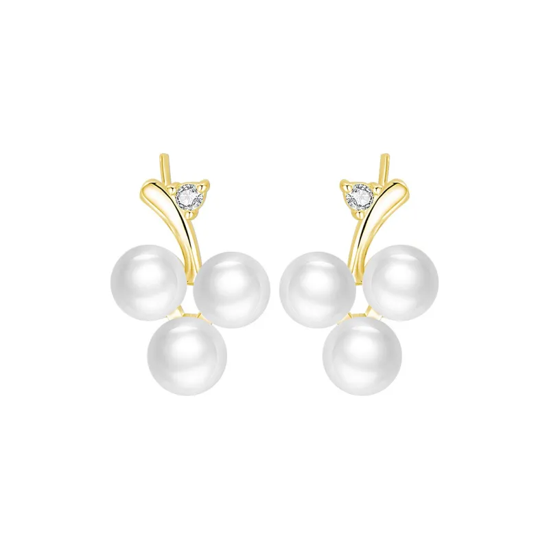 ZHENZHUAOMI Pearl Stud Earrings Women's-3