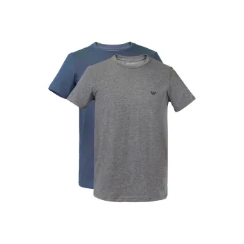 EMPORIO ARMANI T Shirt Men's 2 Pack Blue+Gray