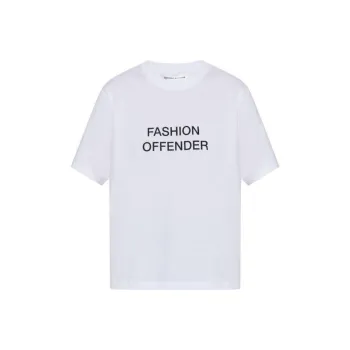 Victoria Beckham Slogan Printed Crewneck T Shirt