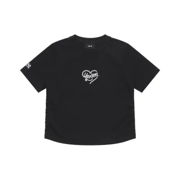 MLB Heart New York Yankees SS25 T Shirt Women's Black