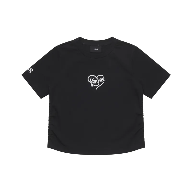 MLB Heart New York Yankees SS25 T Shirt Women's Black-0