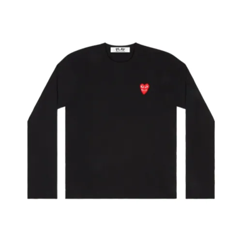 Comme Des Garcons Play Women's Red cv658 Heart L/S T shirt Black
