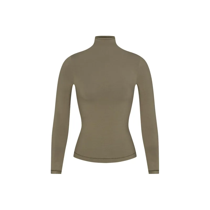 SKIMS Regular T-Shirt Women's ARMY/Army Green-0