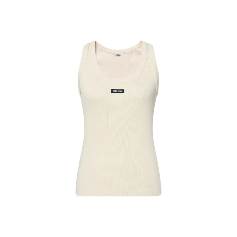 MIU MIU Tank Tops Women's White-0