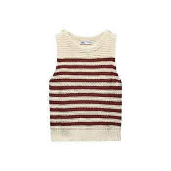 ZARA Tank Tops Women's Red