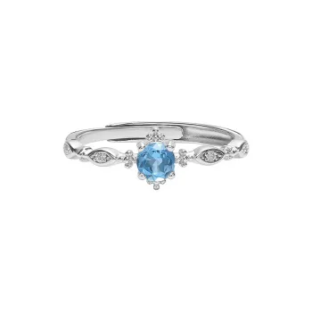 JINJI Natural Topaz Rings Women's