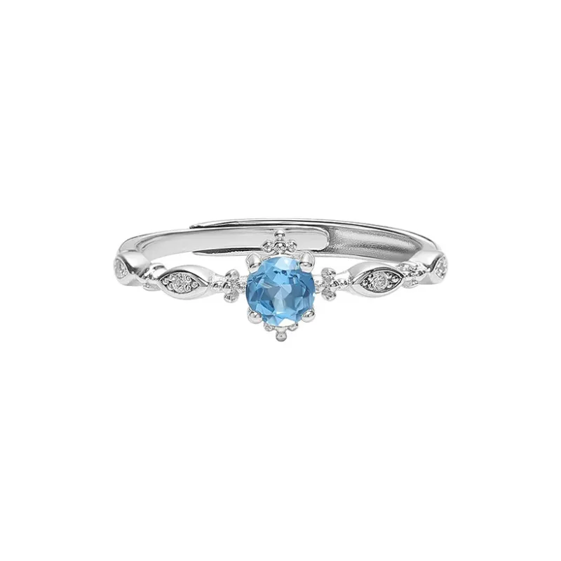 JINJI Natural Topazes Rings Women's-0
