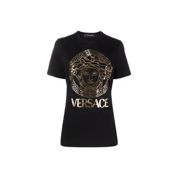 VERSACE SS22 Regular T Shirt Women's Black