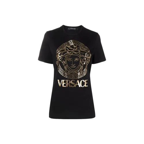 VERSACE SS22 Regular T Shirt Women's Black
