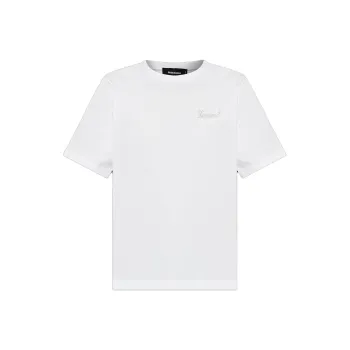 DSQUARED 2 Logo Rhinestone Embellished Crewneck T Shirt