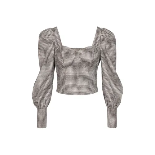 LOFT SHINE Crop Tops Women's Plaid